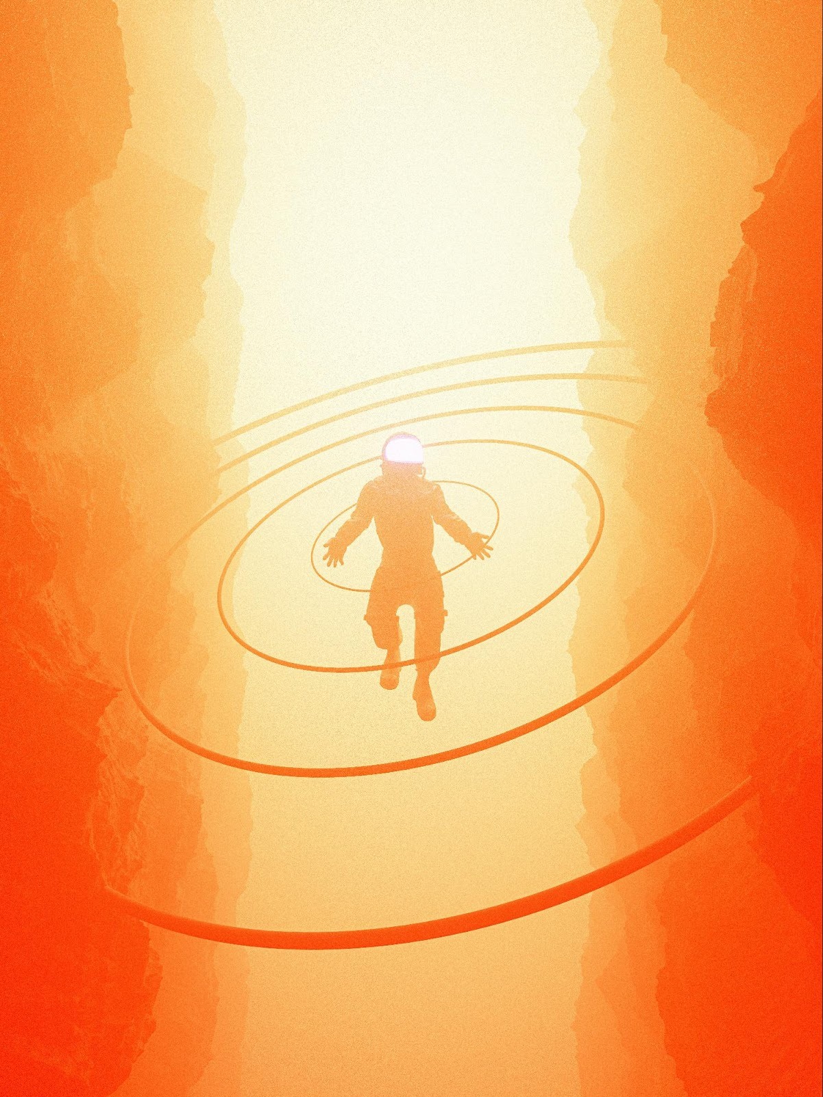 Stylized illustration of a figure floating in a digital void, representing the vast potential of online reach through digital marketing services.